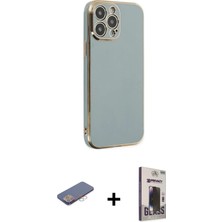 DS LLC Ieg™ iPhone 13 Pro Max Kılıf Yankı Serisi - Siyah Bilvis Hayalet Cam Ekran Koruyucu + Pembe Ren