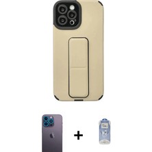 DS LLC Ieg™ iPhone 12 Pro Max Kılıf Çekirdek Yansıma - Siyah Joko Magic 5d Cam + Mavi Neon Fosforlu K