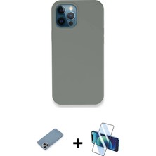 DS LLC Ieg™ iPhone 12 Pro Max Kılıf Zirve Modern Özel Seri - Siyah 3D Antistatik Seramik Nano Ekran Ko