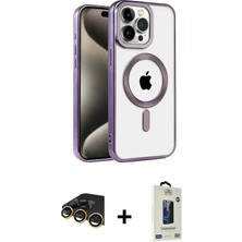DS LLC Ieg™ iPhone 14 Pro Max Kılıf Eksen Form Koleksiyonu - Siyah Bilvis Hayalet Cam Ekran Koruyucu +