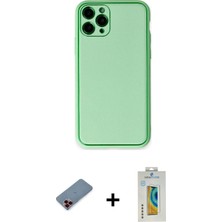 DS LLC Ieg™ iPhone 11 Pro Kılıf Yadigar Klasik - Siyah Polymer Nano Ekran Koruyucu + Kırmızı Metal K