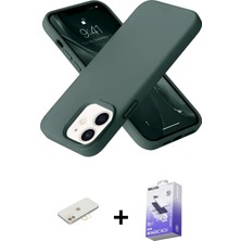 DS LLC Ieg™ iPhone 12 Kılıf Ahenk Serisi - Siyah Bilvis 5in1 5d Magic Hayalet Cam Ekran Koruyucu + Sar�