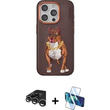 DS LLC Ieg™ iPhone 15 Pro Kılıf Nova Form Koleksiyonu - Siyah 3D Antistatik Seramik Nano Ekran Koruyucu