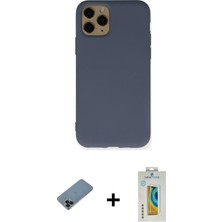 DS LLC Ieg™ iPhone 11 Pro Kılıf Ahenk Serisi - Siyah Polymer Nano Ekran Koruyucu + Siyah Shine Kamera L