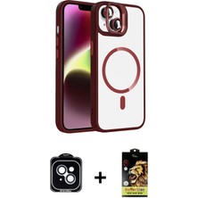 DS LLC Ieg™ iPhone 14 Kılıf Yadigar Asil Koleksiyonu - Siyah Buffer Cam Ekran Koruyucu + Mavi Pvd Metal