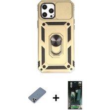 DS LLC Ieg™ iPhone 12 Pro Max Kılıf Ahenk Klasik - Siyah 360 Mat Full Body Arka Koruyucu + Gümüş Met