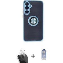 DS LLC Ieg™ Galaxy A25 5g Kılıf Yörünge Çizgi - Siyah Joko Magic 5d Cam + Şeffaf Kamera Lens Koruma