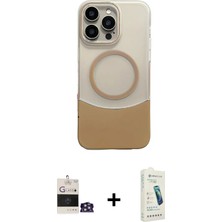 DS LLC Ieg™ iPhone 14 Pro Max Kılıf Kozmos Form Özel Seri - Şeffaf Pasifik Cam Ekran Koruyucu + Güm�