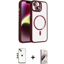 DS LLC Ieg™ iPhone 14 Kılıf Yadigar Asil Koleksiyonu - Siyah Bilvis 3D Mat Cam Ekran Koruyucu + Gold Sh