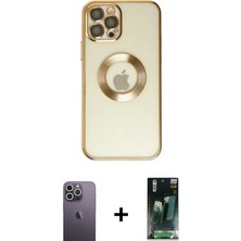 DS LLC Ieg™ iPhone 12 Pro Kılıf Pusula Form - Siyah 360 Mat Full Body Arka Koruyucu + Beyaz Neon Fosfor