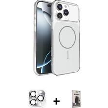 DS LLC Ieg™ iPhone 16 Pro Max Kılıf Kutup Doku Serisi - Siyah Bilvis Hayalet Cam Ekran Koruyucu + Güm�