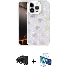 DS LLC Ieg™ iPhone 15 Pro Kılıf Odak Prime - Siyah 3D Antistatik Cam Ekran Koruyucu + Siyah Raze Metal