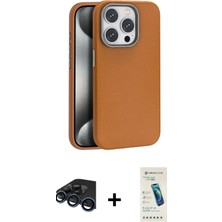 DS LLC Ieg™ iPhone 15 Pro Kılıf Zirve Modern Prime - Şeffaf Pasifik Cam Ekran Koruyucu + Lacivert Raze