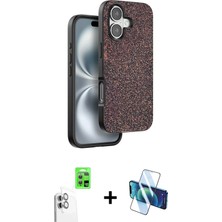 DS LLC Ieg™ iPhone 16 Plus Kılıf Vadi Klasik Serisi - Siyah 3D Antistatik Seramik Nano Ekran Koruyucu +