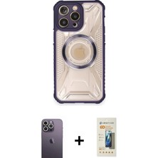 DS LLC Ieg™ iPhone 12 Pro Kılıf Kutup Modern - Siyah 6d Mat Seramik Hayalet Nano Ekran Koruyucu + Beyaz