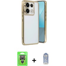 DS LLC Ieg™ Redmi Note 13 Pro 4g Kılıf Vadi Minimal - Siyah Joko Magic 5d Cam + Gümüş Raze Metal Kam