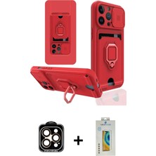 DS LLC Ieg™ iPhone 14 Pro Max Kılıf Vadi Form Prime - Siyah Polymer Nano Ekran Koruyucu + Turuncu Pvd M