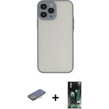 DS LLC Ieg™ iPhone 13 Pro Kılıf Ahenk Çizgi Serisi - Şeffaf 360 Full Body Arka Koruyucu + Pembe Renkl