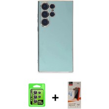 DS LLC Ieg™ Galaxy S23 Ultra Kılıf Yankı Serisi - Siyah Autokit 5in1 Fiber Hayalet Cam Ekran Koruyucu