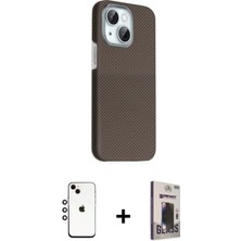 DS LLC Ieg™ iPhone 14 Kılıf Kozmos Klasik Prime - Siyah Bilvis Hayalet Cam Ekran Koruyucu + Gökkuşağ