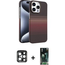 DS LLC Ieg™ iPhone 15 Pro Max Kılıf Doruk Serisi - Şeffaf 360 Full Body Arka Koruyucu + Lacivert Pvd M