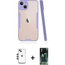 DS LLC Ieg™ iPhone 14 Kılıf Atlas Asil Serisi - Şeffaf 360 Full Body Arka Koruyucu + Yeşil Shine Kame