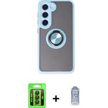 DS LLC Ieg™ Galaxy S23 Kılıf Yörünge Çizgi - Siyah Joko Magic 5d Cam + Siyah Raze Metal Kamera Lens