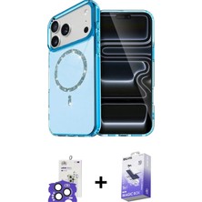 DS LLC Ieg™ iPhone 17 Pro Max Kılıf Kıvılcım Form Prime - Siyah Bilvis 5in1 5d Magic Hayalet Cam Ekr