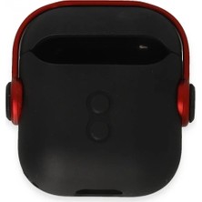 Pileli Store Newface Airpods 2 (2.nesil) Cool Kılıf - Siyah-Kırmızı