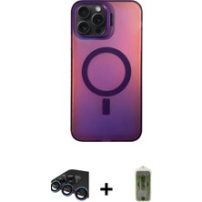 DS LLC Ieg™ iPhone 15 Pro Max Kılıf Doruk Klasik Prime - Siyah Joko Magic 5d Hayalet Cam + Lacivert Raz