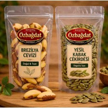 ÖZBAĞDAT Çiğ Kabak Çekirdeği Içi 300 Gr+ Brezilya Cevizi 100 gr Süper Ürün Paketi