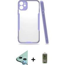 DS LLC Ieg™ iPhone 11 Kılıf Atlas Asil Serisi - Siyah Joko Magic 5d Hayalet Cam + Mavi Raze Metal Kamer