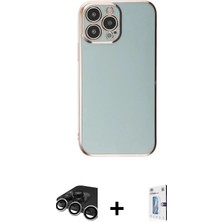 DS LLC Ieg™ iPhone 15 Pro Max Kılıf Yankı Serisi - Siyah Bilvis 0.18MM Plus Cam Ekran Koruyucu + Güm�