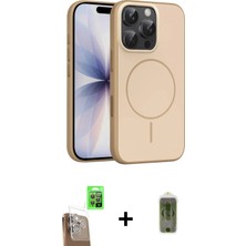 DS LLC Ieg™ iPhone 16 Pro Max Kılıf Atlas Asil Prime - Siyah Joko Magic 5d Hayalet Cam + Çöl Titanyum