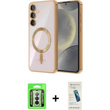 DS LLC Ieg™ Galaxy A26 Kılıf Nova Işık Özel Seri - Şeffaf Pasifik Cam Ekran Koruyucu + Gümüş Raz