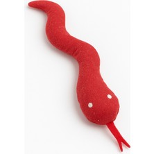 Papağanhane Köpek Oyuncağı – Kırmızı Yılan Şeklinde Dayanıklı Peluş Çiğneme ve Oyun Oyuncağı