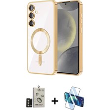 DS LLC Ieg™ Galaxy S24 Kılıf Nova Işık Özel Seri - Siyah 3D Antistatik Seramik Nano Ekran Koruyucu +