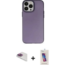 DS LLC Ieg™ iPhone 13 Pro Max Kılıf Ahenk Çizgi Prime - Siyah Joko 5d Cam + Gökkuşağı Pers Alümin