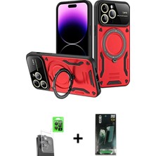 DS LLC Ieg™ iPhone 16 Pro Max Kılıf Kıvılcım Modern Serisi - Siyah 360 Mat Full Body Arka Koruyucu +