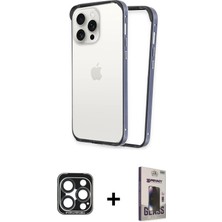 DS LLC Ieg™ iPhone 15 Pro Max Kılıf Pusula Asil Koleksiyonu - Siyah Bilvis Hayalet Cam Ekran Koruyucu +