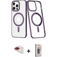 DS LLC Ieg™ iPhone 13 Pro Max Kılıf Yörünge Minimal - Siyah Bilvis 3D Cam Ekran Koruyucu + Kırmızı