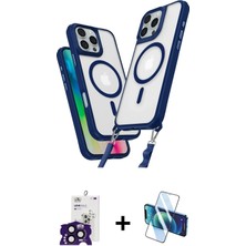 DS LLC Ieg™ iPhone 16 Pro Max Kılıf Atlas Doku Koleksiyonu - Siyah 3D Antistatik Cam Ekran Koruyucu + S