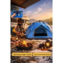 Munico Su Geçirmez Rüzgar Dayanıklı Kolay Kurulum Aile Çadırı 6 Kişilik Kamp Çadırı Otomatik Kurulum