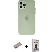 DS LLC Ieg™ iPhone 12 Pro Max Kılıf Atlas Minimal Prime - Siyah Bilvis Hayalet Cam Ekran Koruyucu + Sie