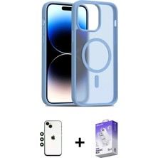 DS LLC Ieg™ iPhone 14 Kılıf Siluet Minimal Prime - Siyah Bilvis 5in1 3D Magic Cam Ekran Koruyucu + Yeş
