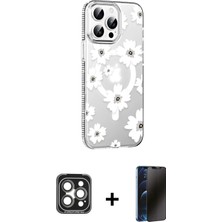 DS LLC Ieg™ iPhone 15 Pro Max Kılıf Yörünge Işık Prime - Siyah 3D Antistatik Hayalet Cam Ekran Koru