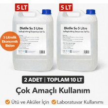 Feedback 2 Adet Distile Su 5 Litre Toplam 10 Litre Saflaştırılmış Deiyonize Saf Su Çok Amaçlı Kullanım