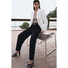 Sateen Talia Havuç Pantolon - Siyah