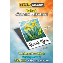 Sb Store Teşekkür Etiketi Thank You Ambalaj Hediye Süsleme Etiketi Model 55 - 95 Adet 5cm