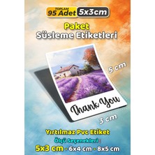 Sb Store Teşekkür Etiketi Thank You Ambalaj Hediye Süsleme Etiketi Model 59 - 95 Adet 5cm